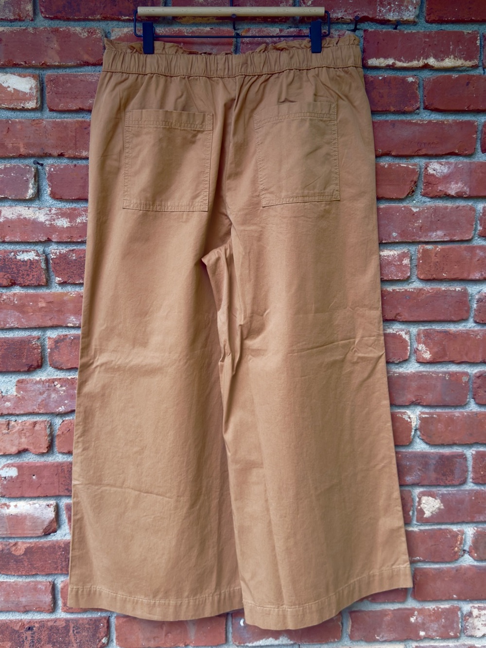 Loft Wide-Leg Drawstring Pants in Camel - Picture 4 of 8
